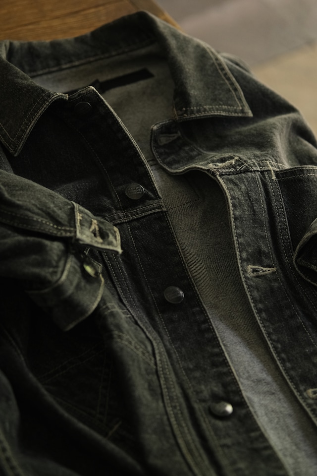 Utah/“MARITHE’ FRANCOIS GIRBAUD” Yarn-dyed denim jacket