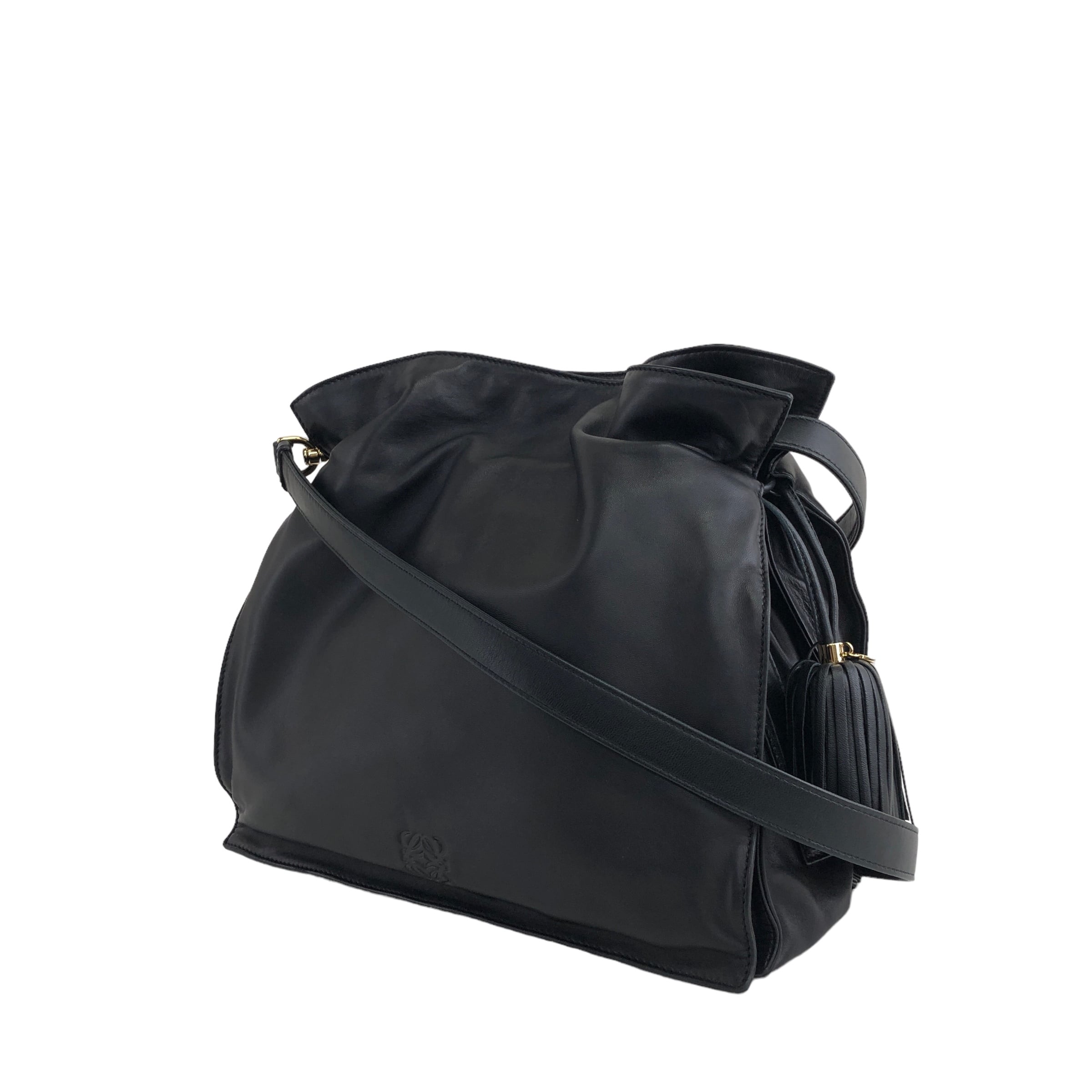 LOEWE ロエベ フラメンコ アナグラム ショルダーバッグ ブラック LOEWE ロエベ フラメンコ アナグラム ショルダーバッグ ブラック