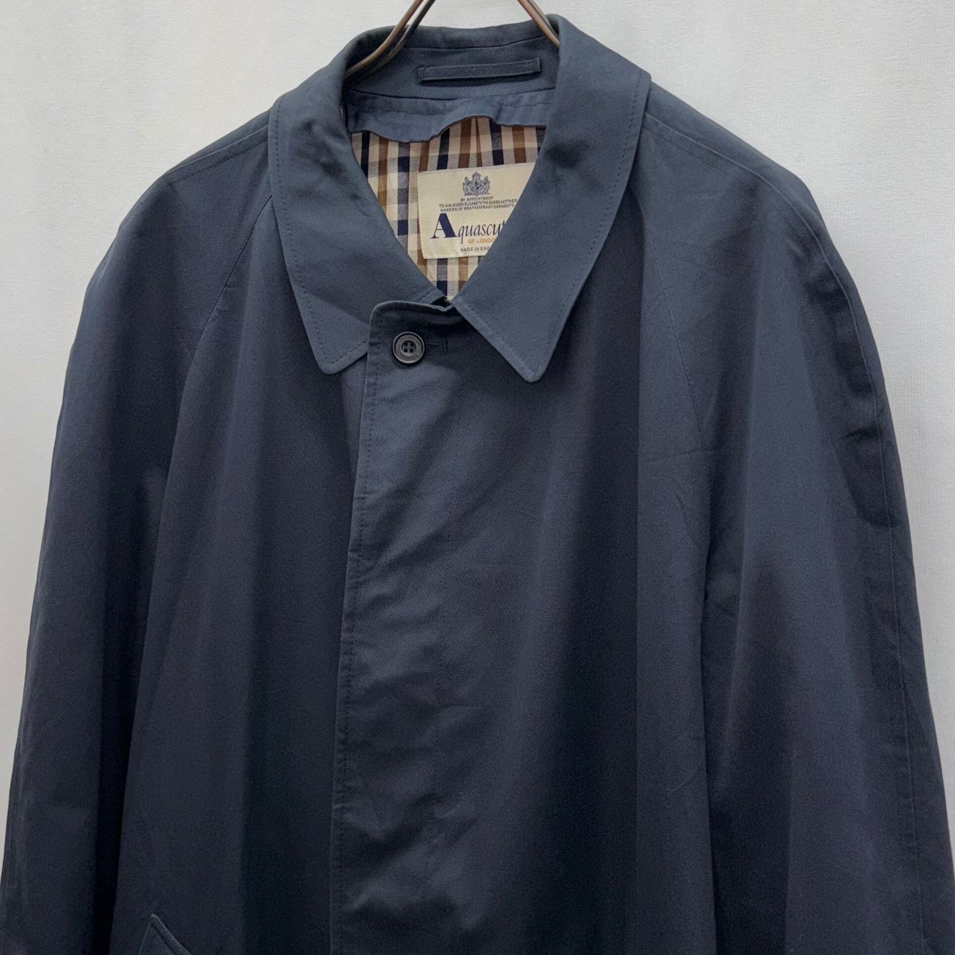 90s Aquascutum coat アクアスキュータム コート ネイビー