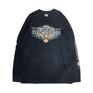 HARLEY-DAVIDSON used l/s tee SIZE:L