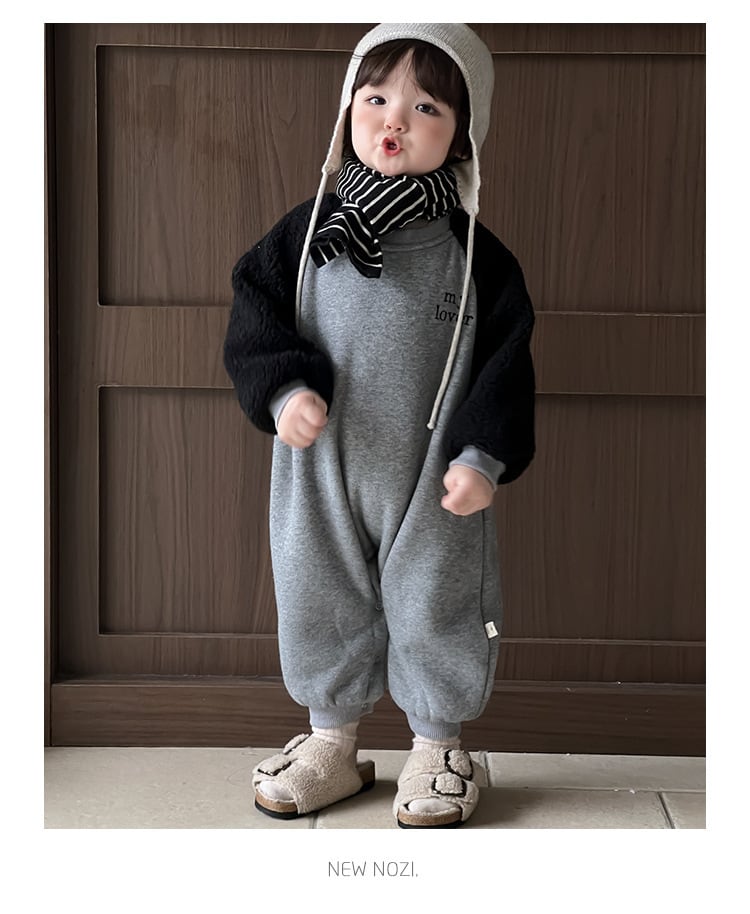 2color 裏起毛my loverカバーオール