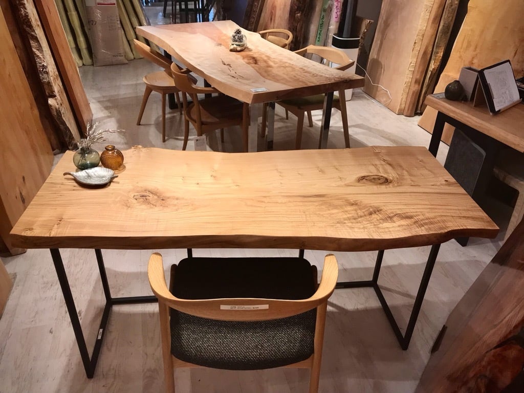 栗（クリ）_1500×600-550-620×45_横浜元町店_テーブル天板/一枚板