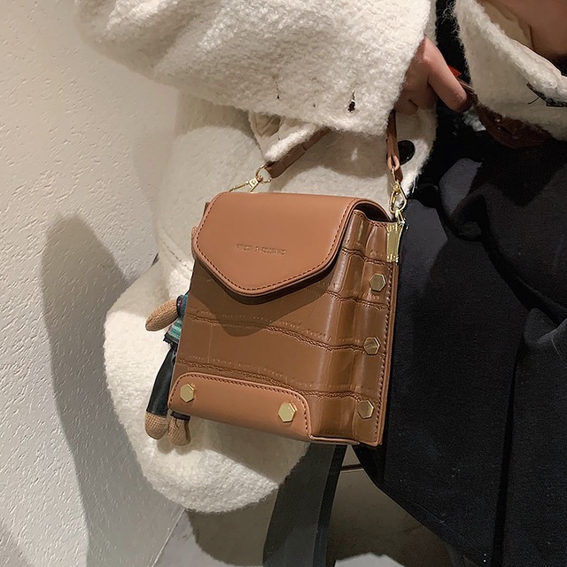 オータムスタンダード レトロ 秋物 スクウェア メッセンジャーバッグ 手作りハンドバック2337187237