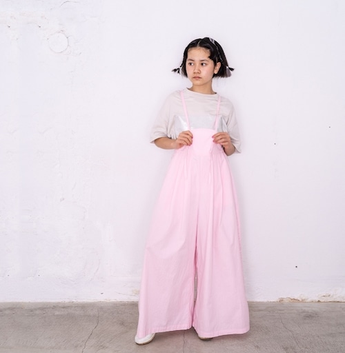 AIRY WIDE  OVERALLS DYED WOMEN PINK