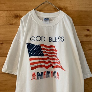 【GILDAN】GOD BLESS 星条旗 Tシャツ アメリカ古着 XL