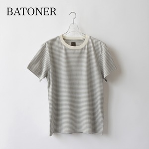 BATONER/バトナー・TORNADE COTTON BORDER T-SHIRT