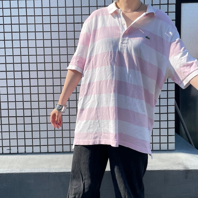 90s LACOSTE baby pink polo