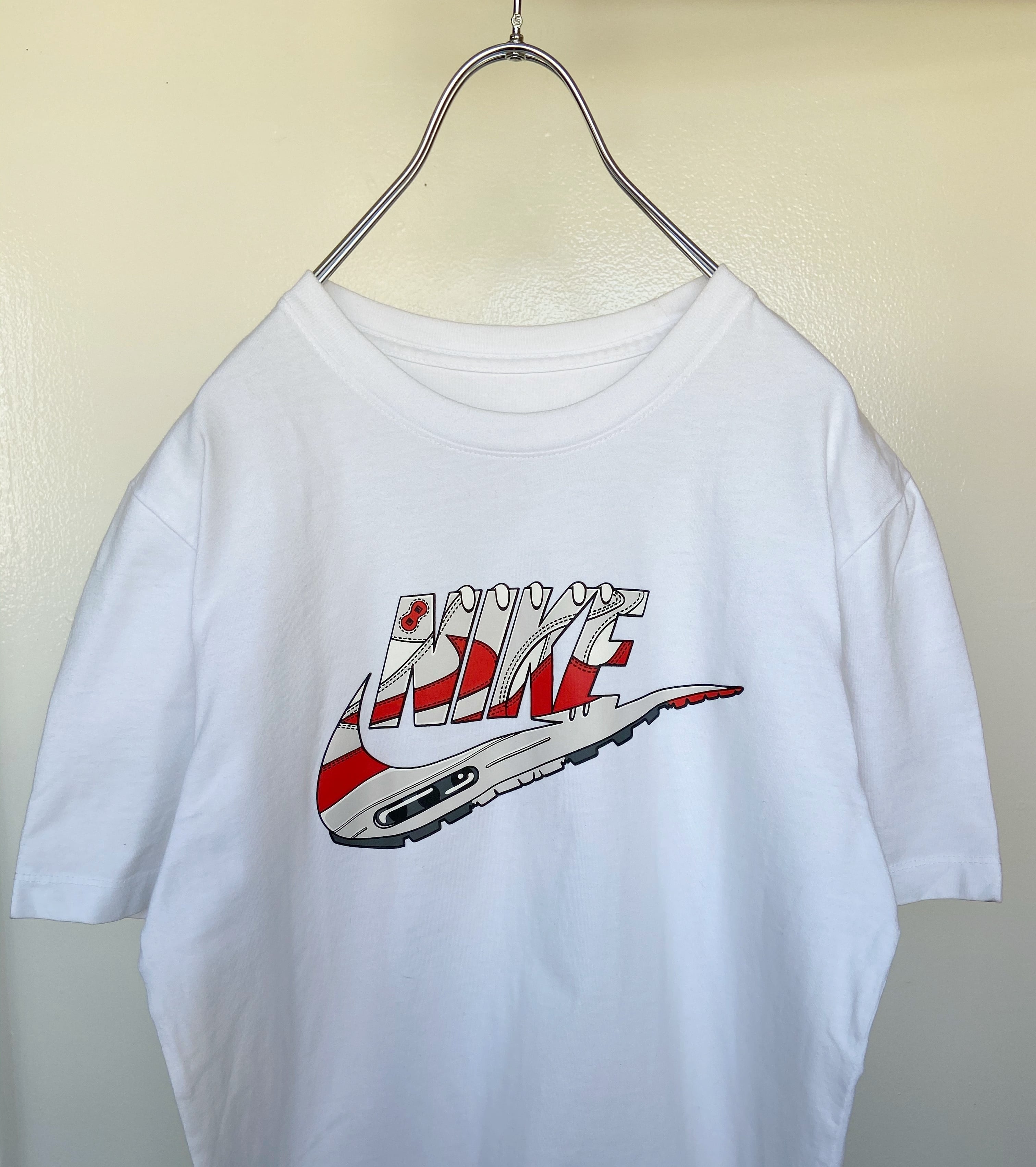 美品 古着 NIKE/ナイキ デカロゴ 半袖プリントTシャツ 