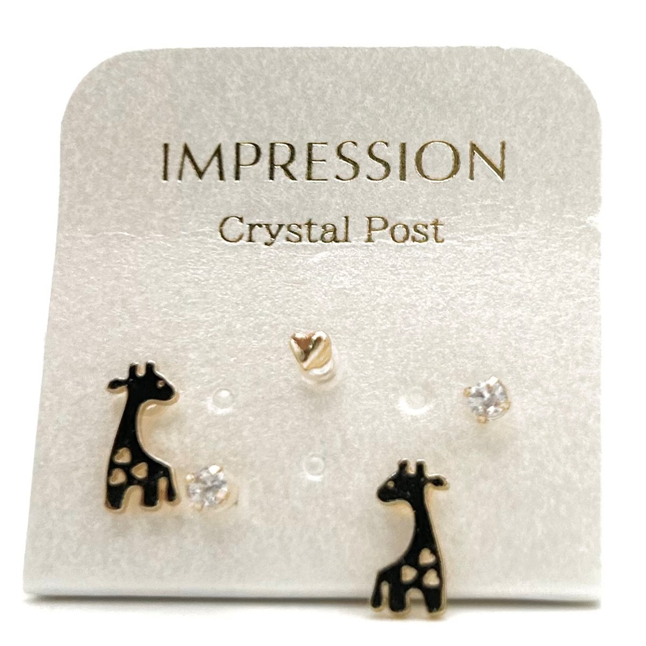 樹脂ポストピアス：メタルジラフ　IMPRESSION