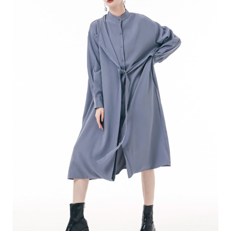 サスペンダーフロントシャツワンピース ON0664