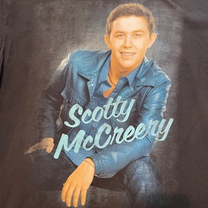 【anvil】スコッティマクレアリー Scott McCreery プリントTシャツ ツアーTシャツ バックプリント Lサイズ US古着 アメリカ古着