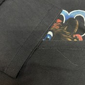 【TATTOO STUDIO】  "WOLF" 墨黒フェード 90's Vintage Tシャツ