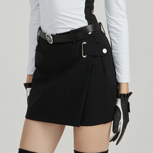 ミニ丈スカート　スリム　インナーパンツ付き　シンプル