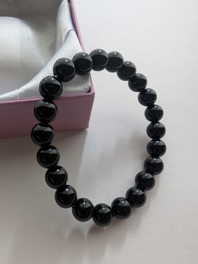 ブラックオニキス 6mm玉 | 天然石のささやき