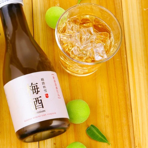 越路吹雪 梅酒 プレミアム 180ml 日本酒仕込み お酒 新潟 高野酒造