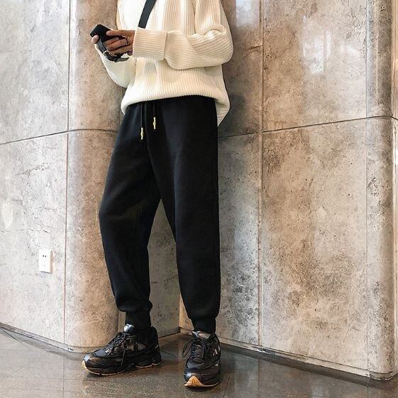 全2色 スウェット ジャージ パンツ 無地 ウエストゴム カジュアル