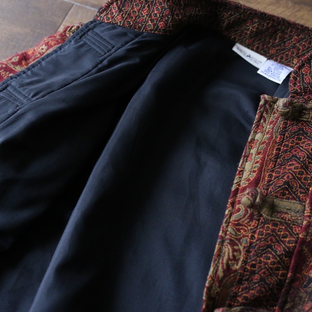 multi switching fabric pattern gobelin china shirt jacket