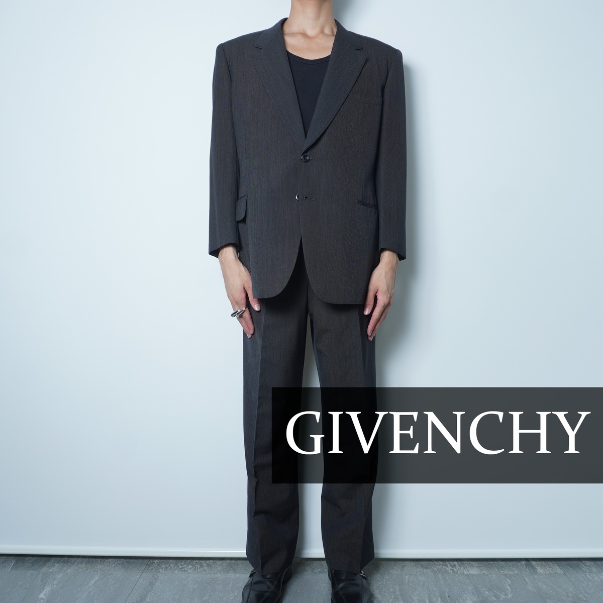 GIVENCHY】ジバンシー シングル2Bセットアップスーツ dark gray