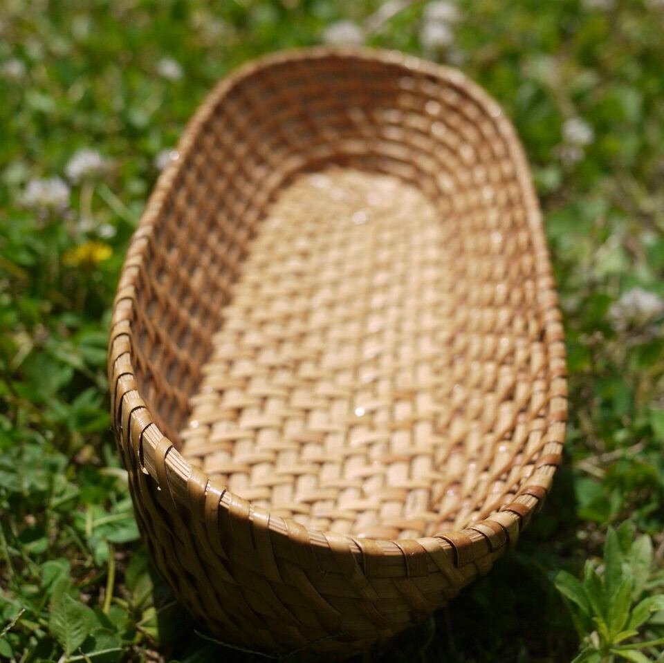ドイツ 細長バスケット ラタンかご