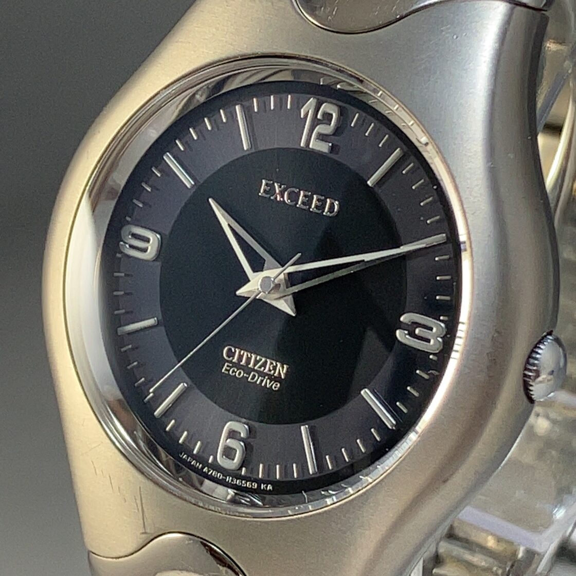☆定価10万円☆ブラック文字盤 シチズン CITIZEN 35mm エクシード 