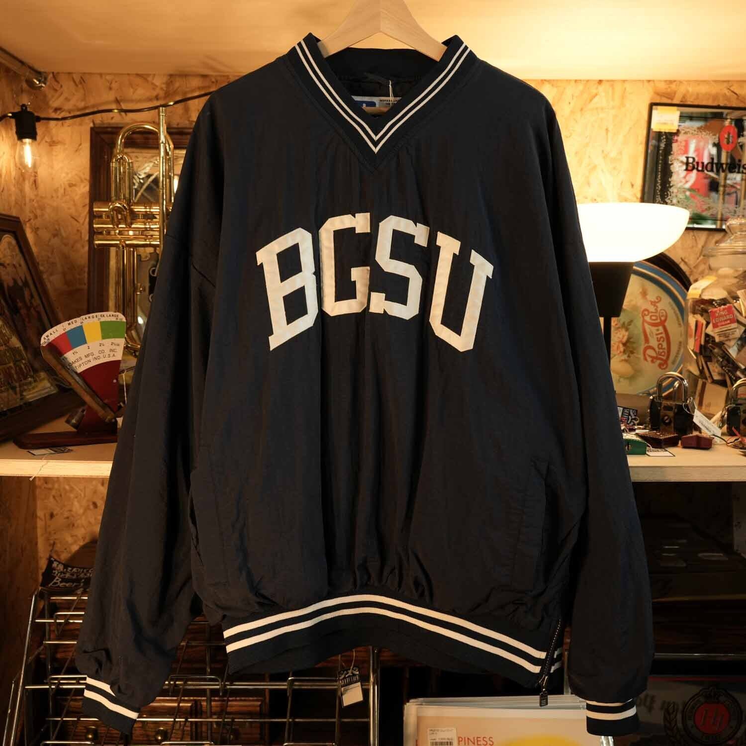 ラッセルアスレチック 00s ナイロンジャケット プルオーバー XL RUSSELL ATHLETIC 90s カレッジ ナイロンプルオーバー XL ネイビー