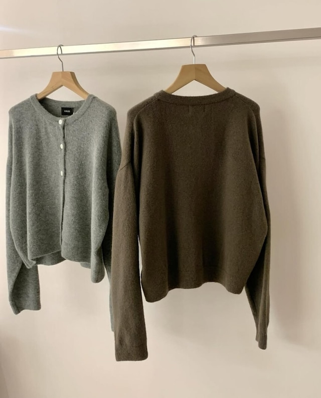 (予約) HAUS / Snug angora cardigan 2color