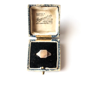 Vintage signet ring* 9ct gold on silver*ヴィンテージシグネットリング①