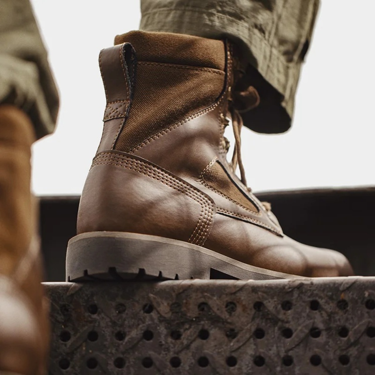 Split Leather Lace-Up Work Boots / スプリット レザー レースアップ ワーク ブーツ