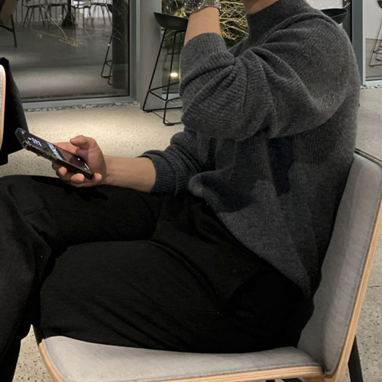 ベーシックモックネックニット　MT0080348