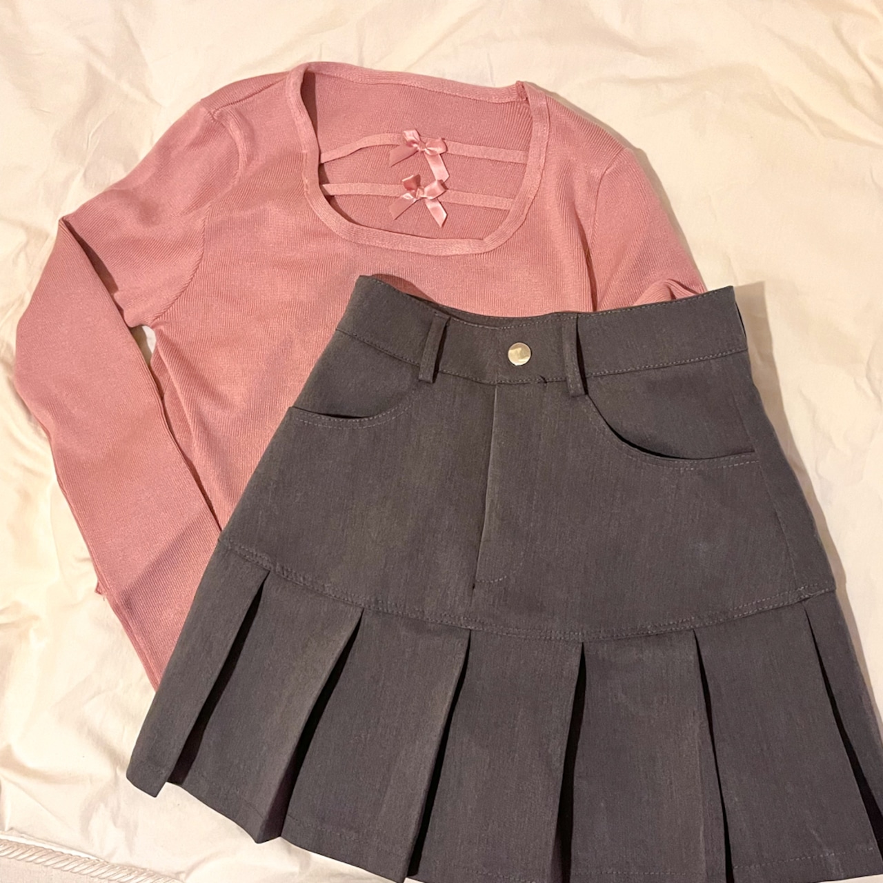 ツインリボンロングスリーブトップス LK1098