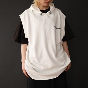 " MARITHE FRANCOIS GIRBAUD " over silhouette pullover hoodie vest