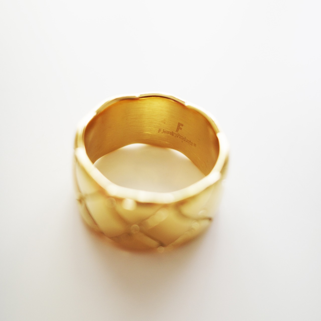 FJewelryProducts | Stainless f Crash Ring【GOLD】 | 金属アレルギー対応 リング 【f-r-004gd】