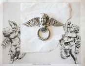 1900s フランス ルーベンス 聖アンデレの殉教的プットーと大きなハンドルa ツマミ アンティーク