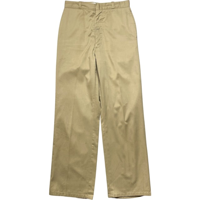 《実寸 W29L31》 USMC アメリカ海兵隊 ミリタリーチノ チノパンツ ベージュ 70年代 vintage no.6491