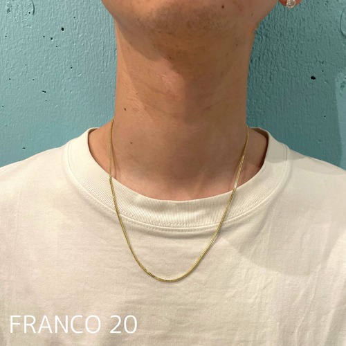 10k Gold chain necklace - Franco chain (20 inch)