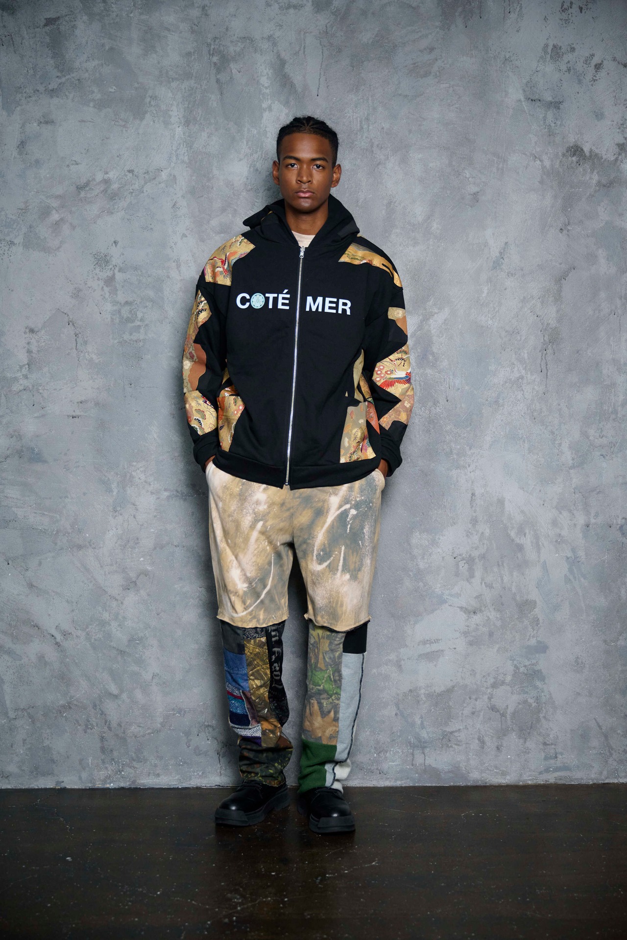 【RPK-002】リメイク着物スウェットフーディ REMAKE KIMONO SWEAT HOODIE