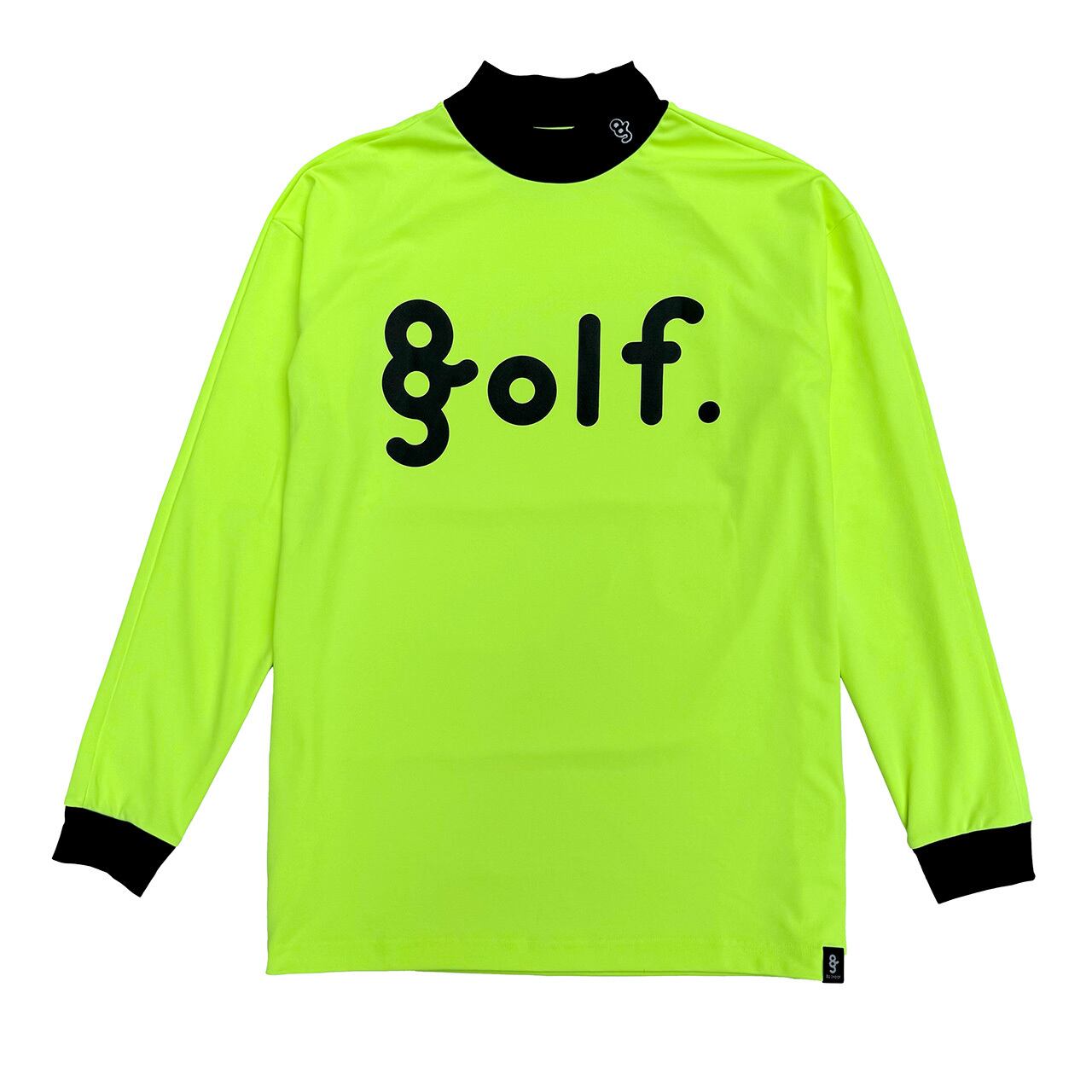 LOGO PRINT MOCK NECK L/S TEE -NEON YELLOW / BLACK- | 8G SHOOT WEBSTORE