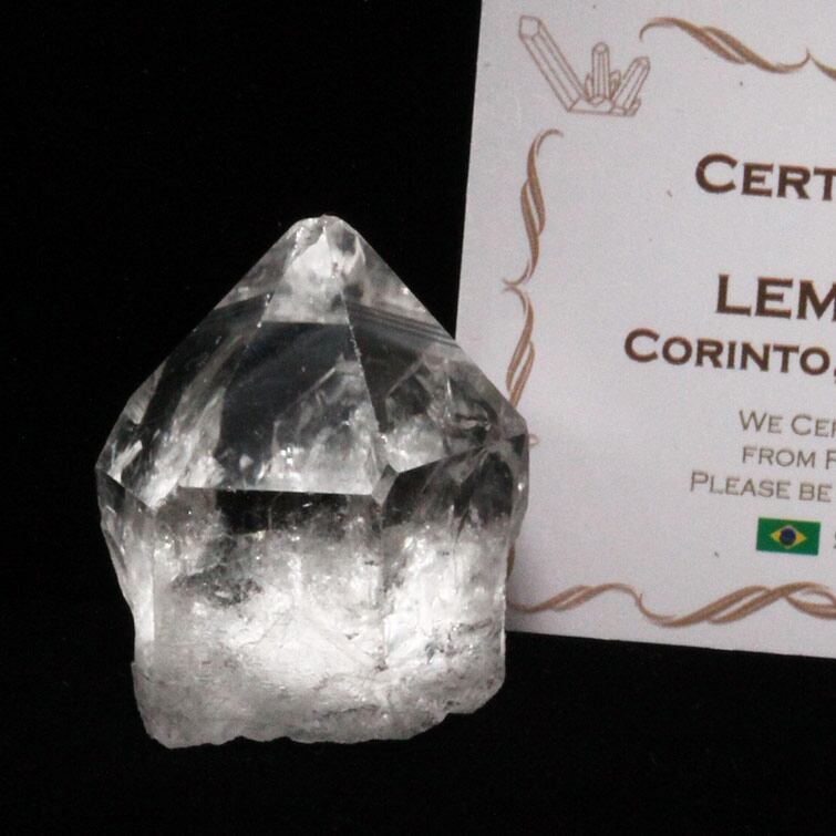 レムリアンシード 水晶 原石 虹入り ブラジル ミナスジェライス州 コリント産 証明書付属 一点物 271-590