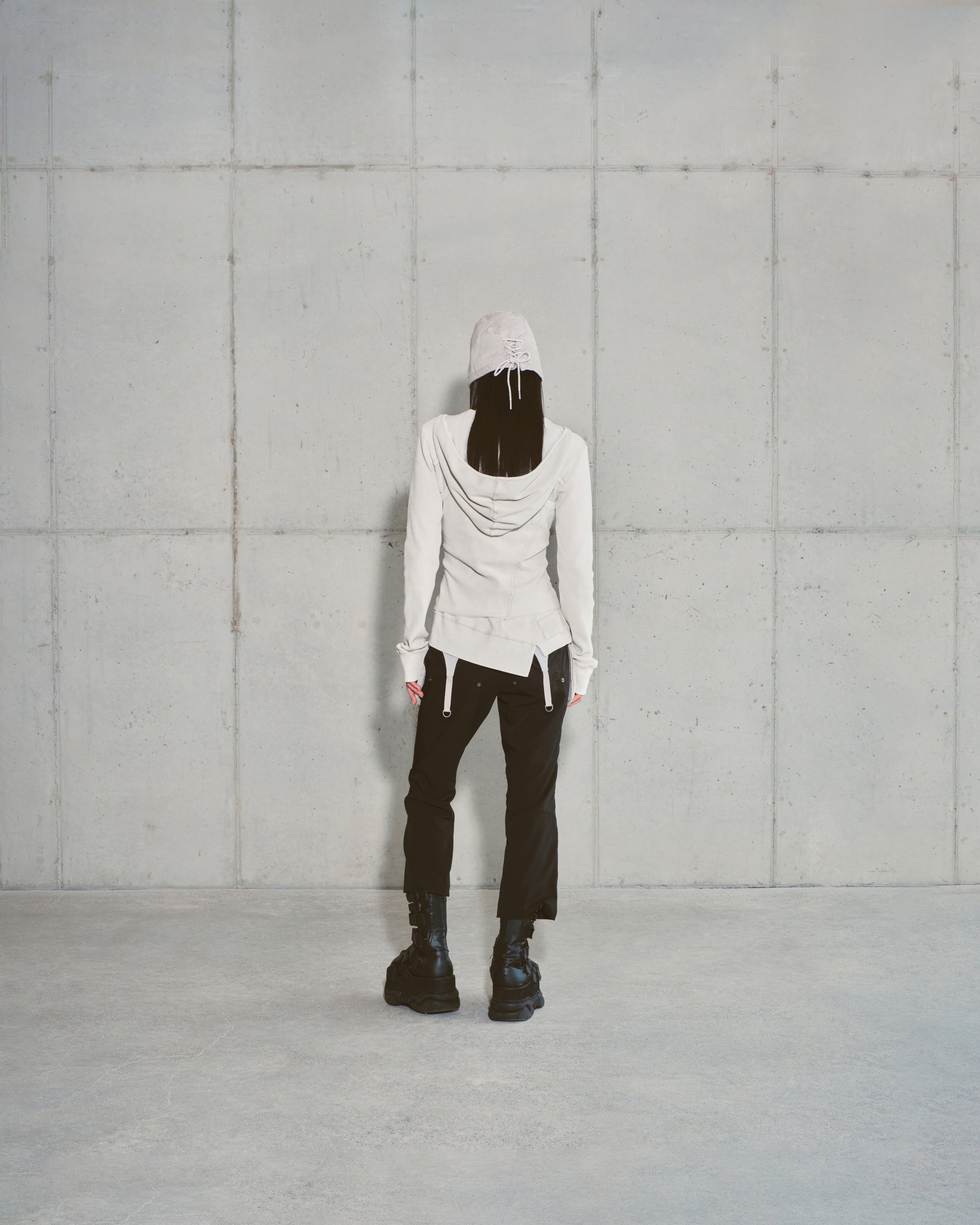 MSCHF] LAYERED WAFFLE HOODIE SET_BLEACHED BEIGE ミスチーフ 正規品