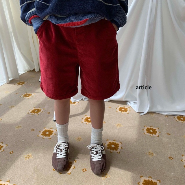 【取寄】article｜vera corduroy shorts｜ベラコーデュロイショートパンツ｜S-JM｜kids&jr｜26 autumn