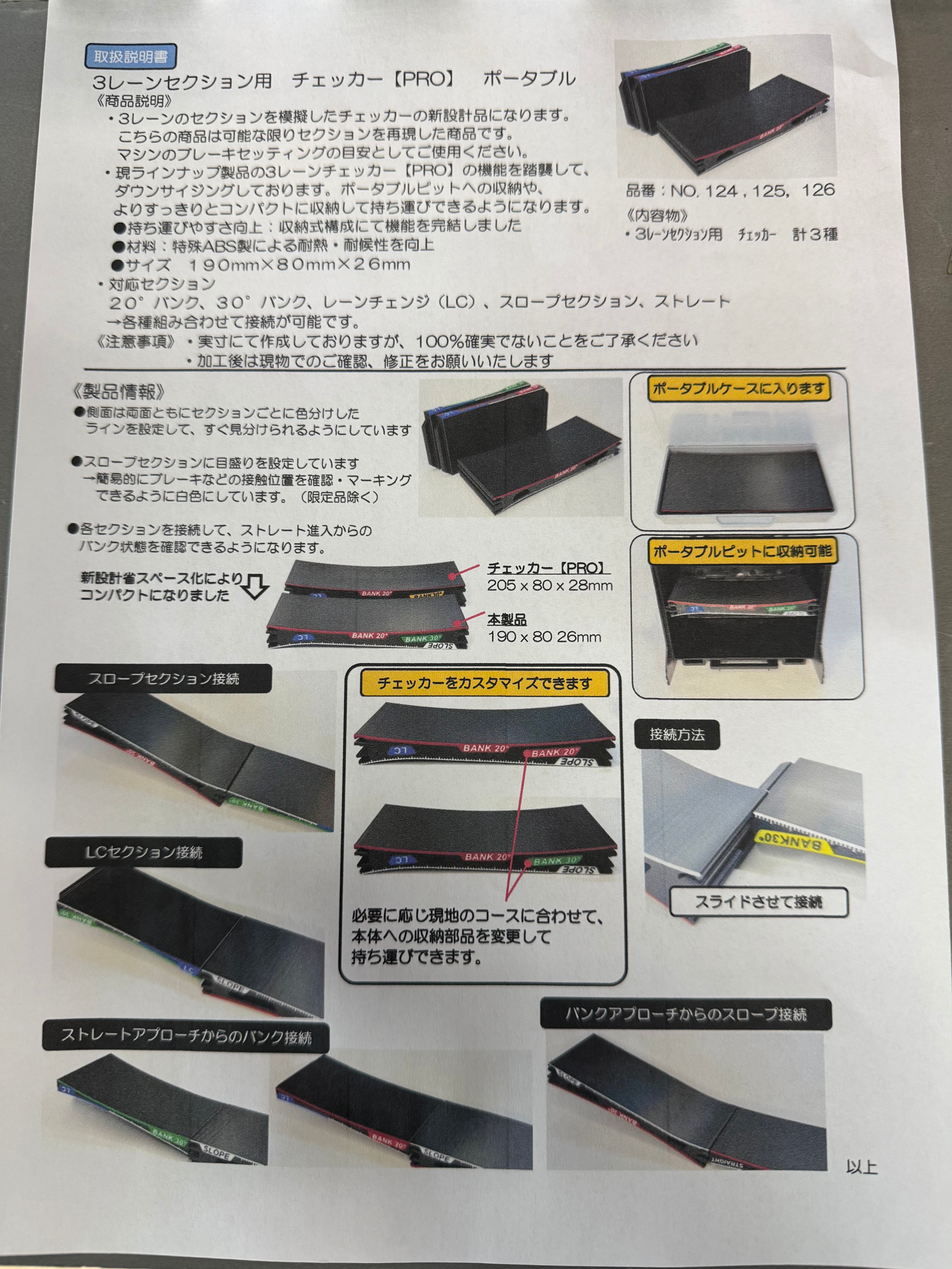 Craft & Customizing 26M11《3レーンセクション用チェッカー 3種類