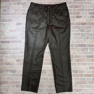 JONES NEW YORK LEATHER PANT BROWN