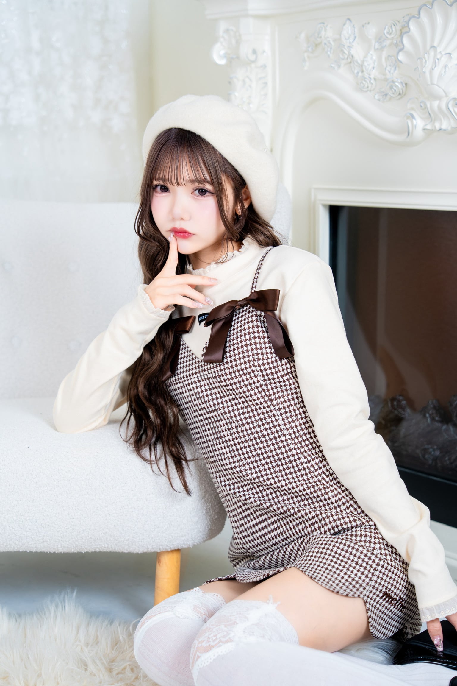 Charming Ribbon Scallop Dress