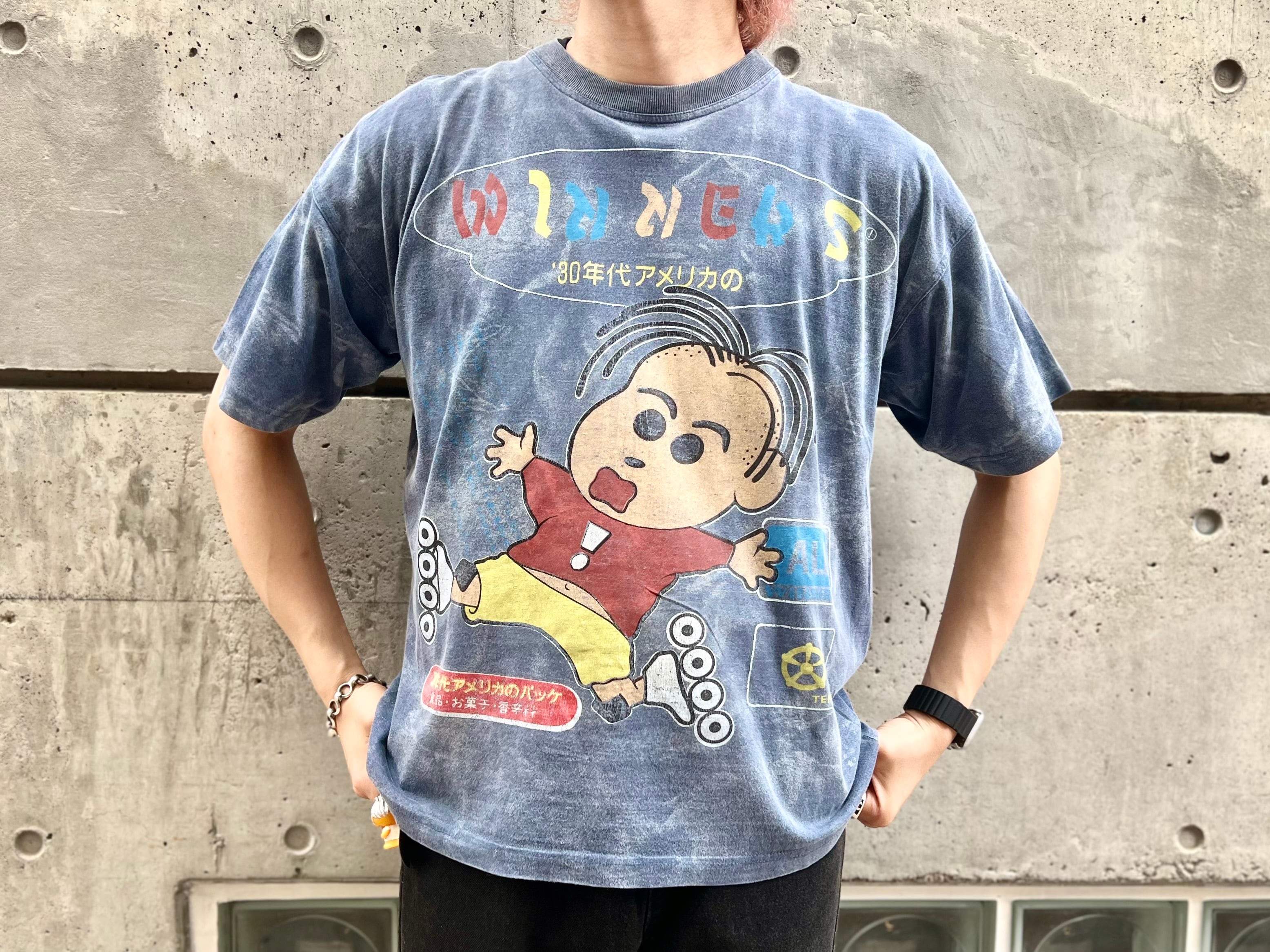 2000年代/ユーロ古着/クレヨンしんちゃん パロディ プリント Tシャツ