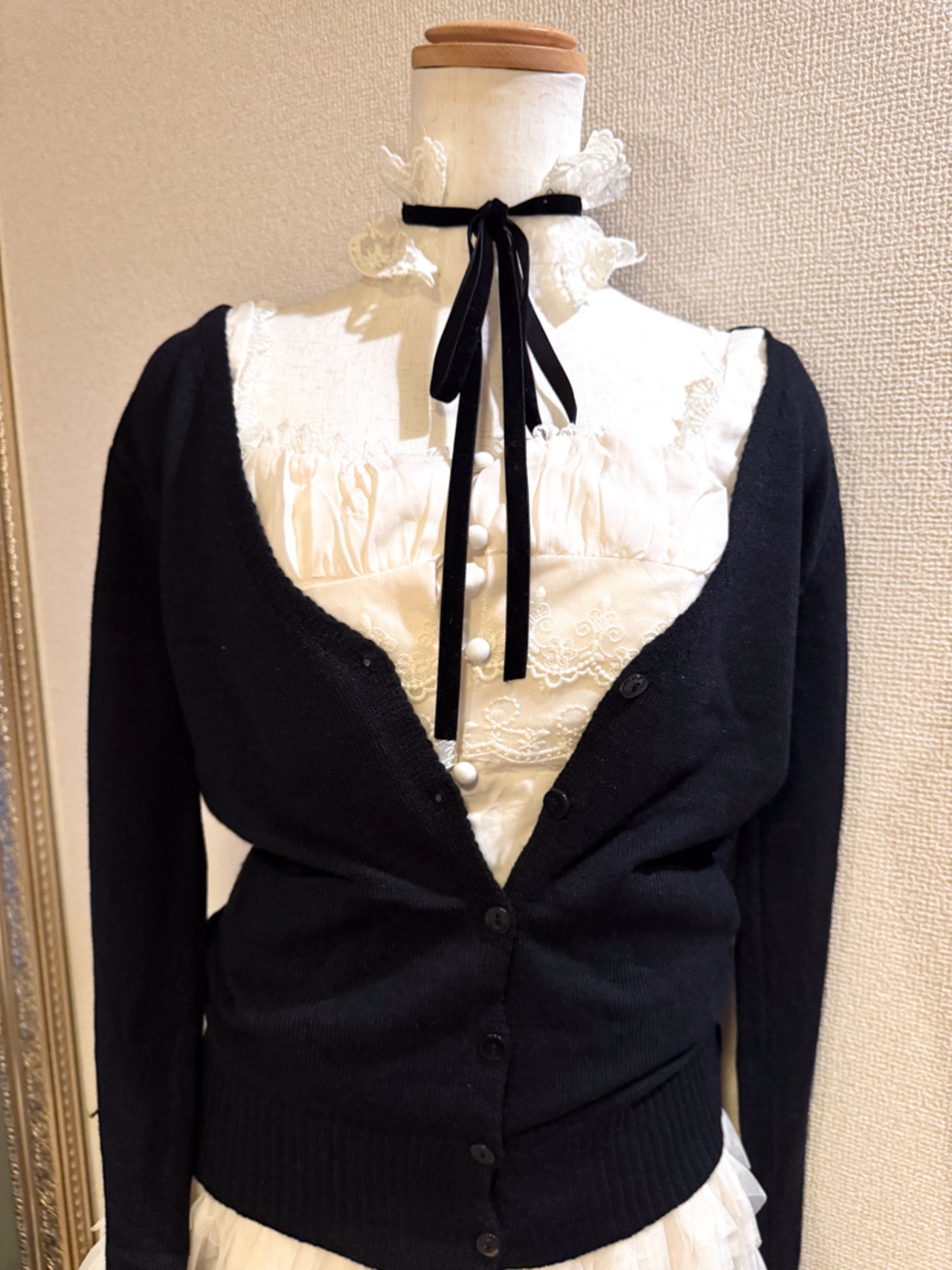 ブラックカーディガン LK1754