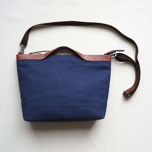 Paraffin canvas  2WAY (tote & Shoulder) bag 「advantage」NAVY