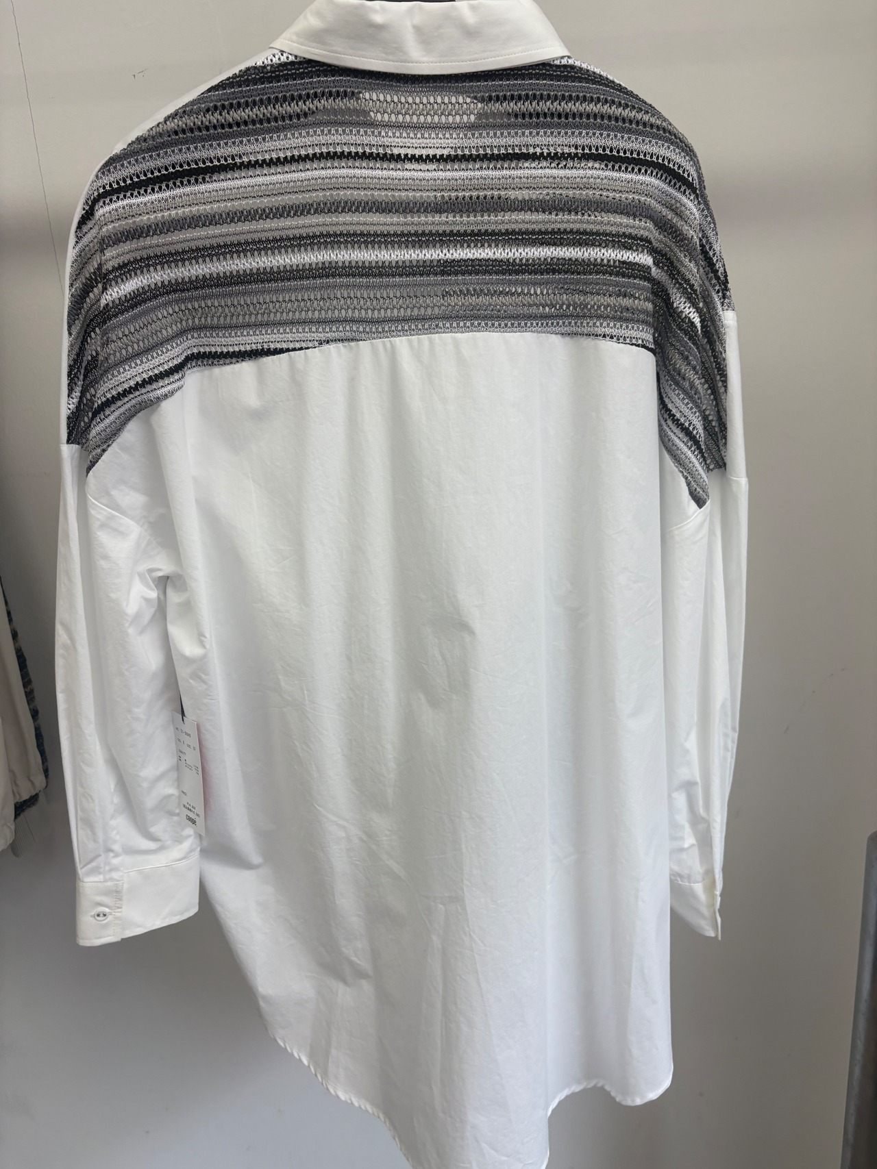 ラドアッシュ 透かしニット コンビ シャツブラウス 51-6940