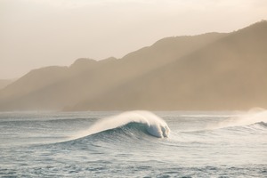 波　奄美大島　白フレーム