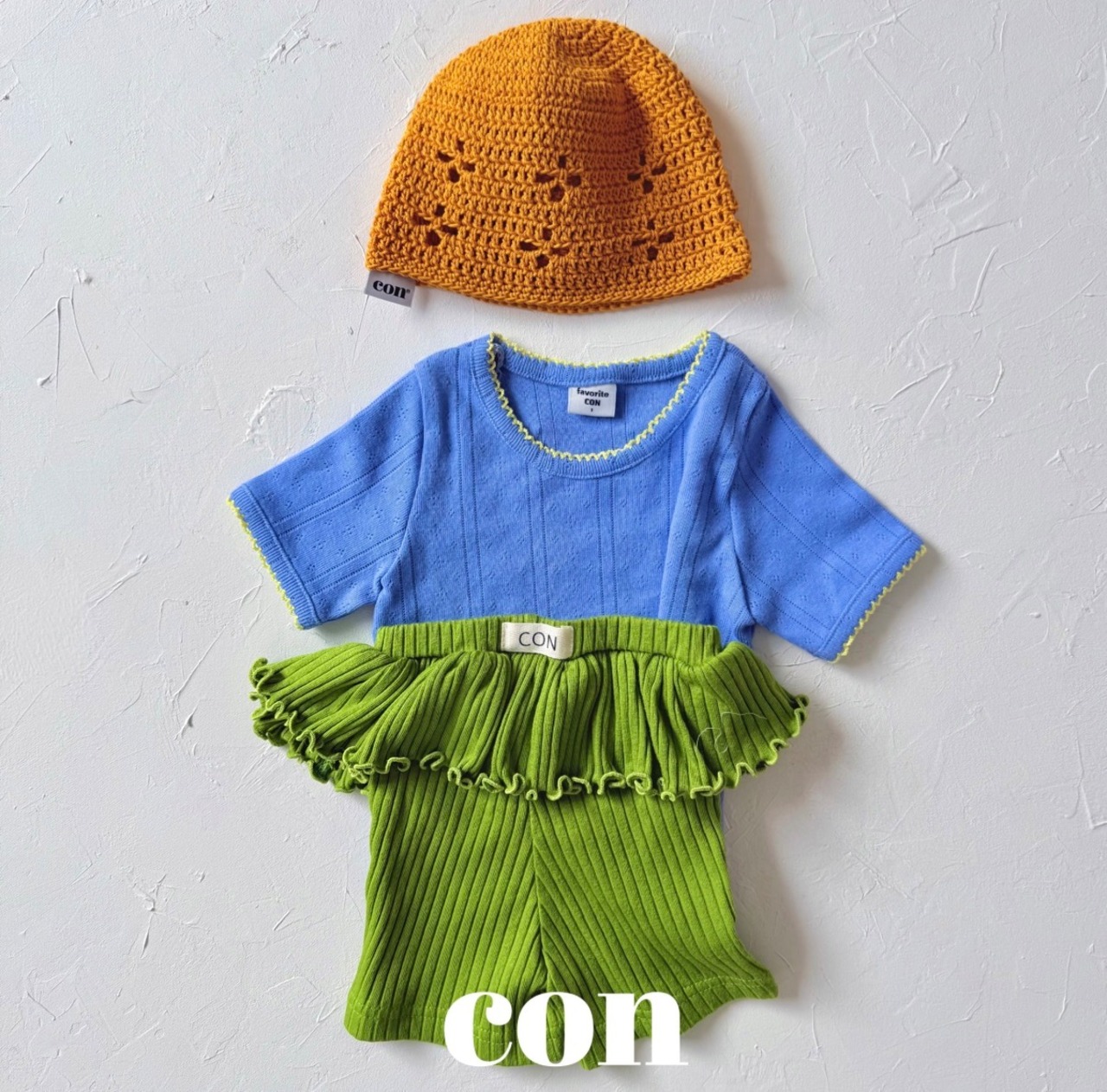 【con】サマーレギンス グリーン 70~100cm - 1
