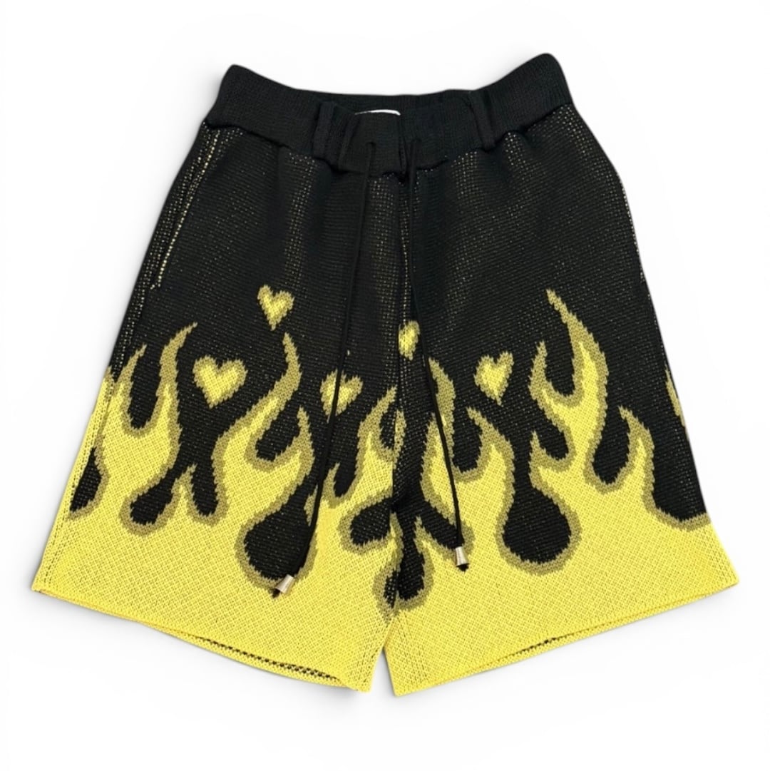 パンツ El Conductorh FLAME PATTERN SHORTS el conductorH/COTTON KNIT FLAME PATTERN SHORTS | FOUNTAIN